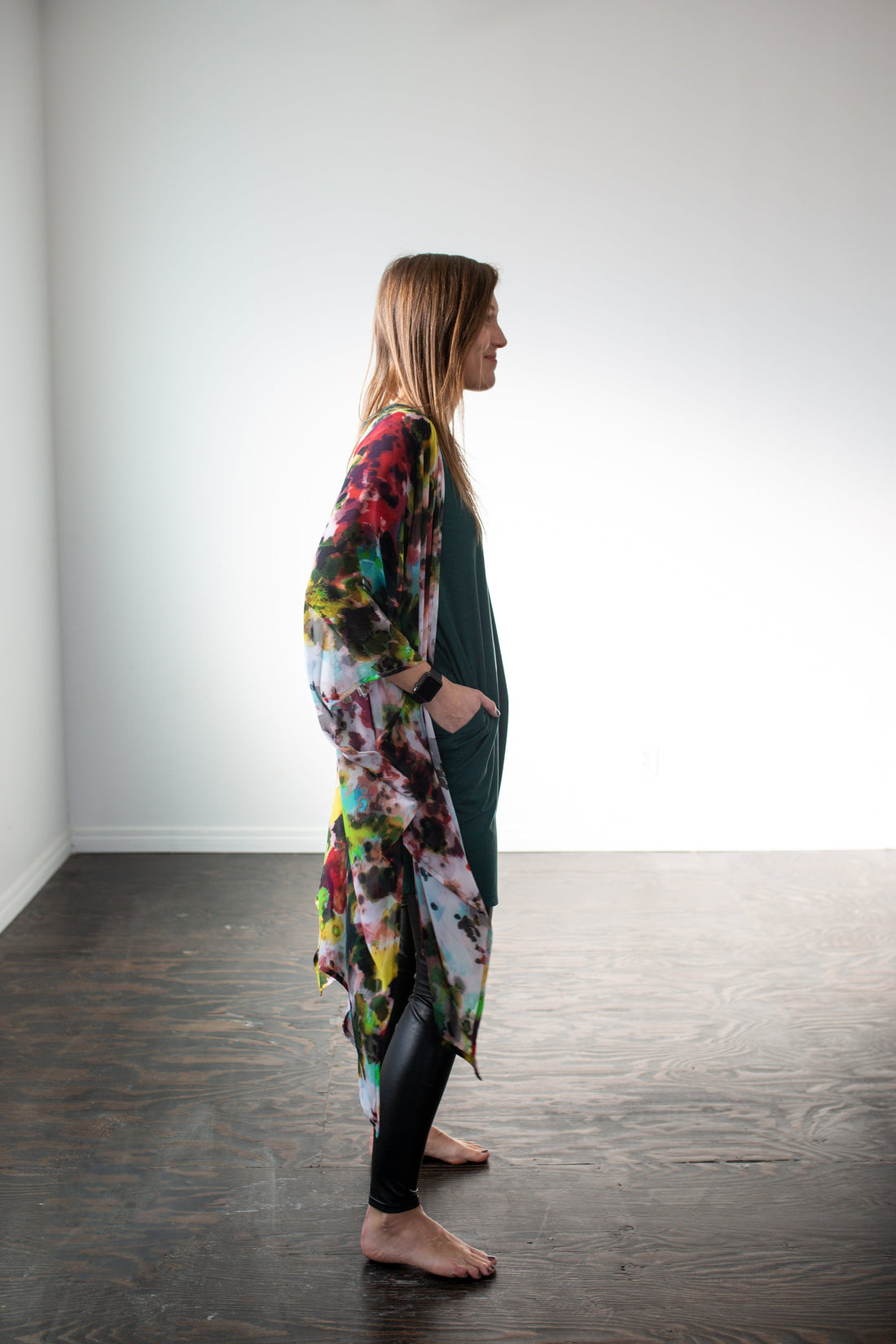 Chiffon Shawl in Abstract Floral