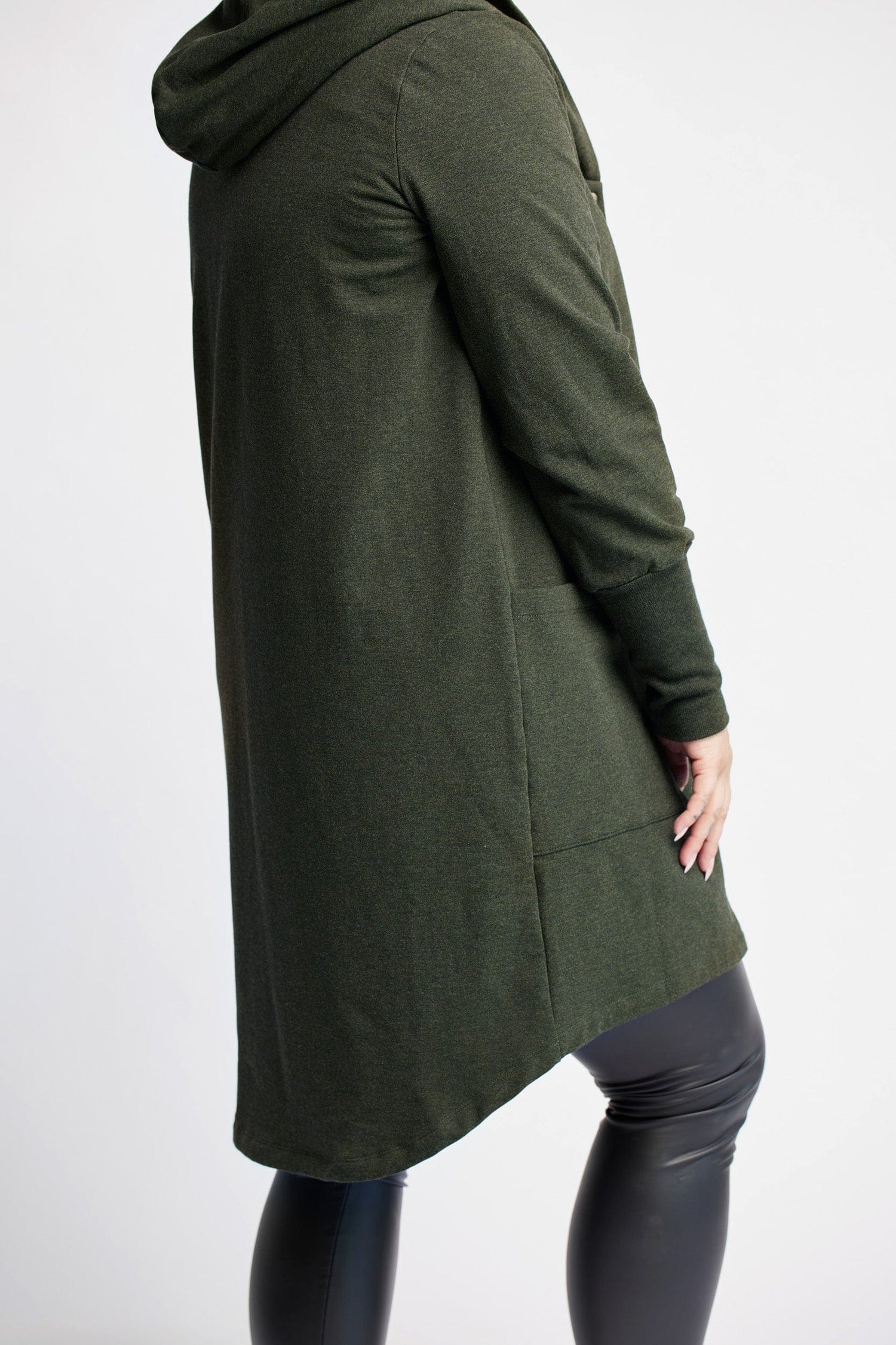 Bamboo Fleece Hooded Car Coat in Forest