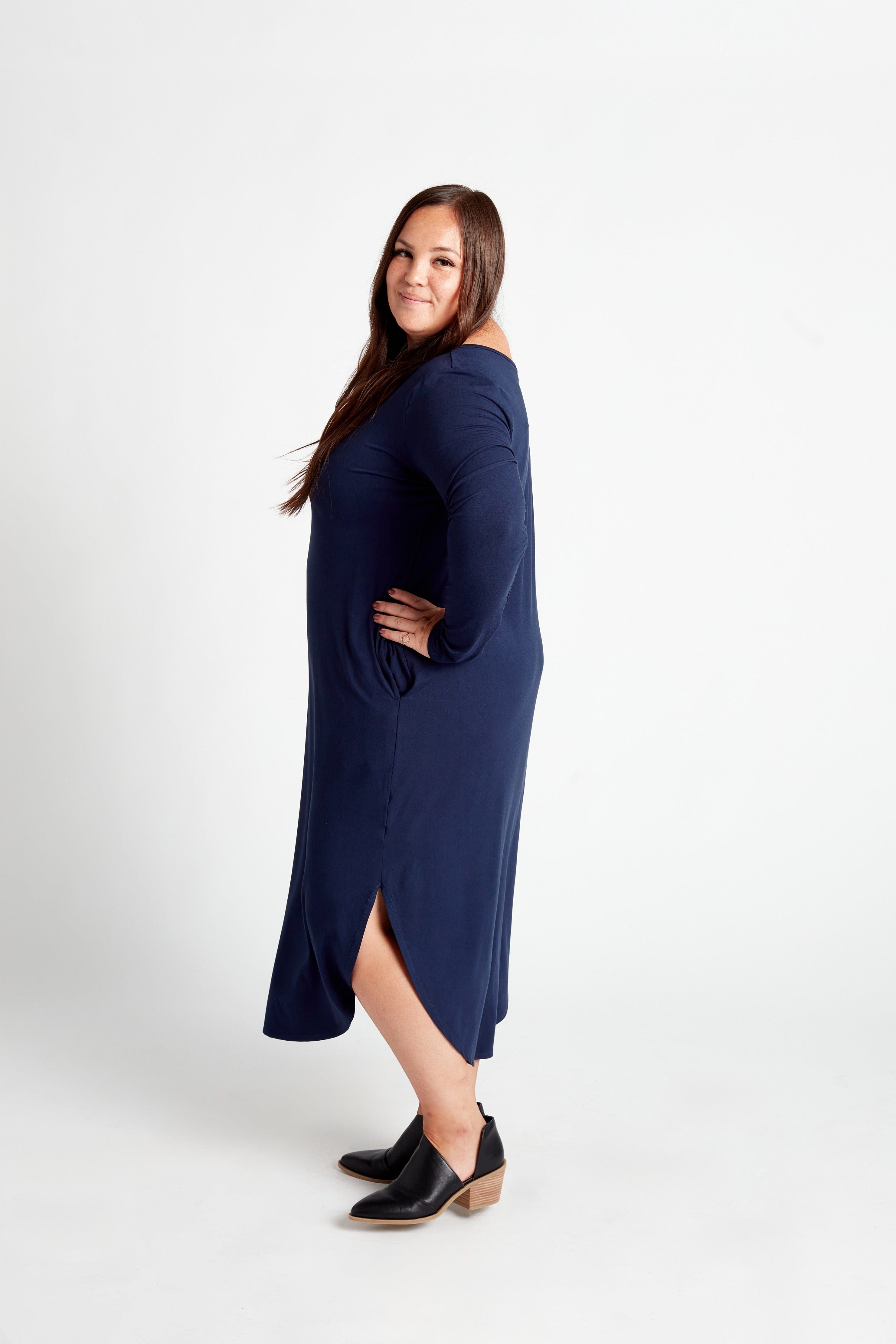 Navy t shirt maxi dress sale