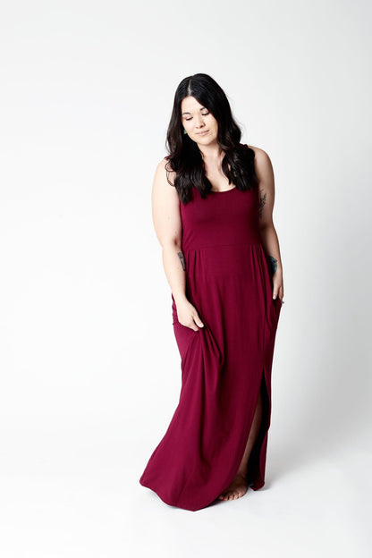 Scoop Maxi Dress in Mulberry