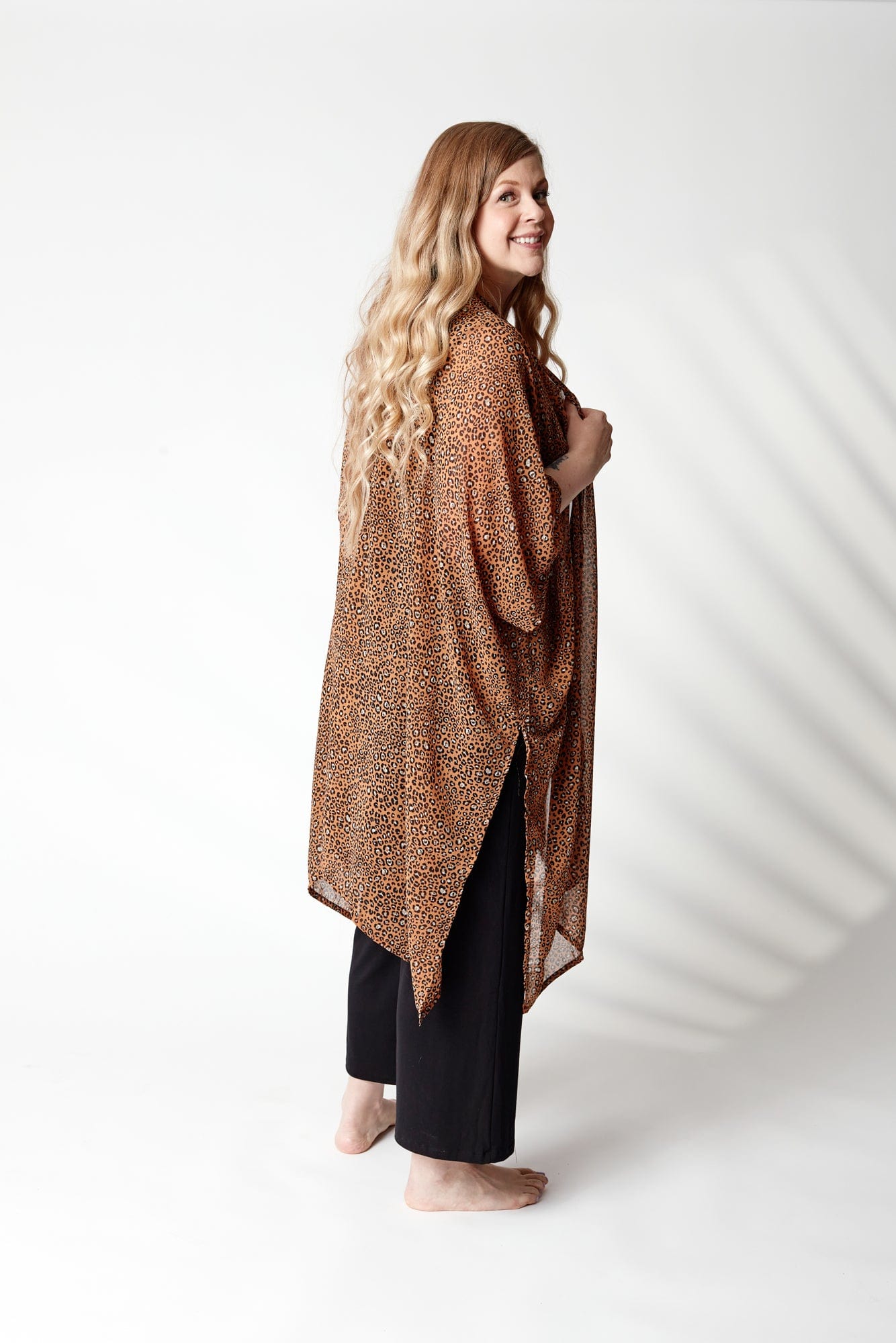 Chiffon Shawl in Animal Print