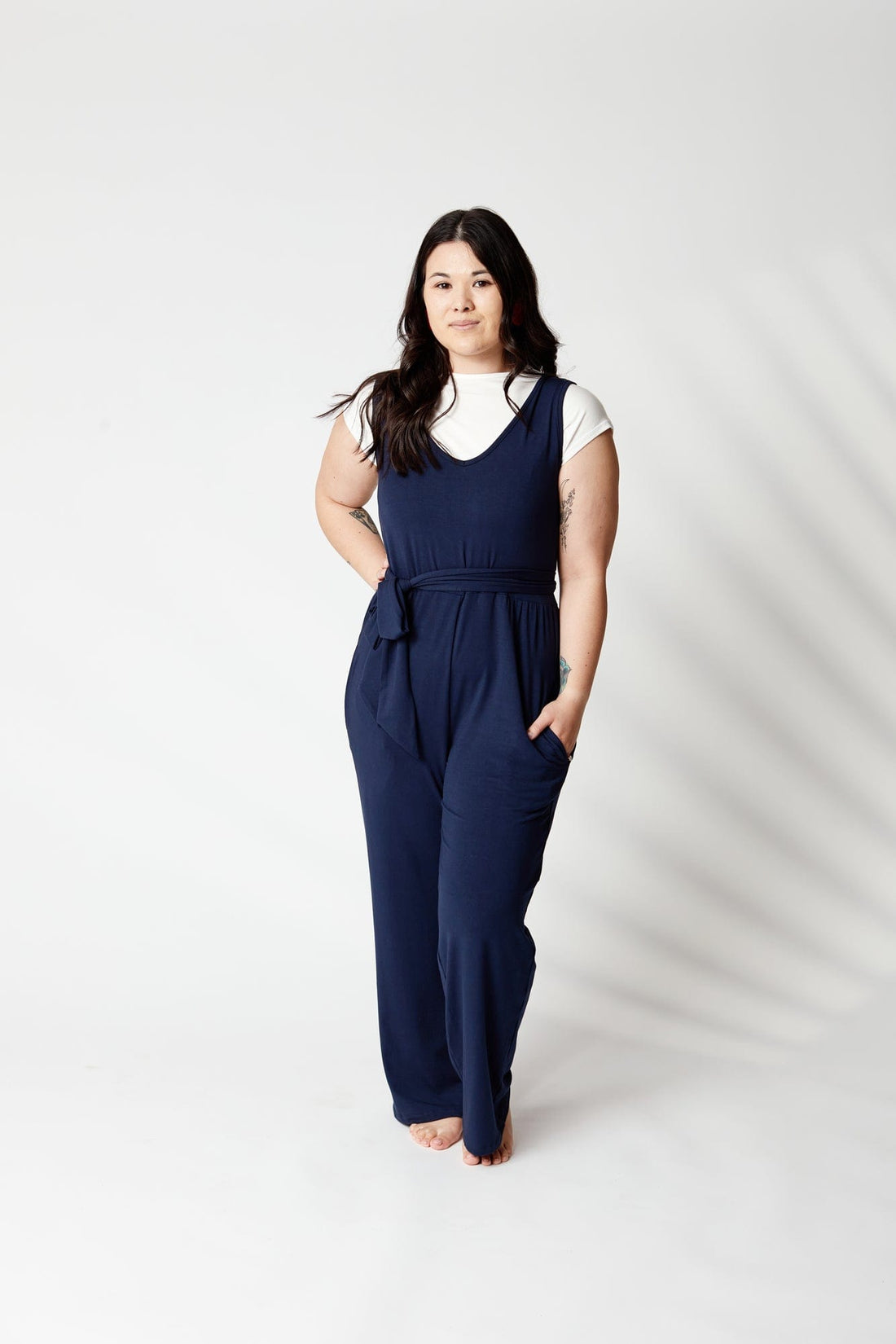 Tank Wide Leg Jumpsuit in Navy