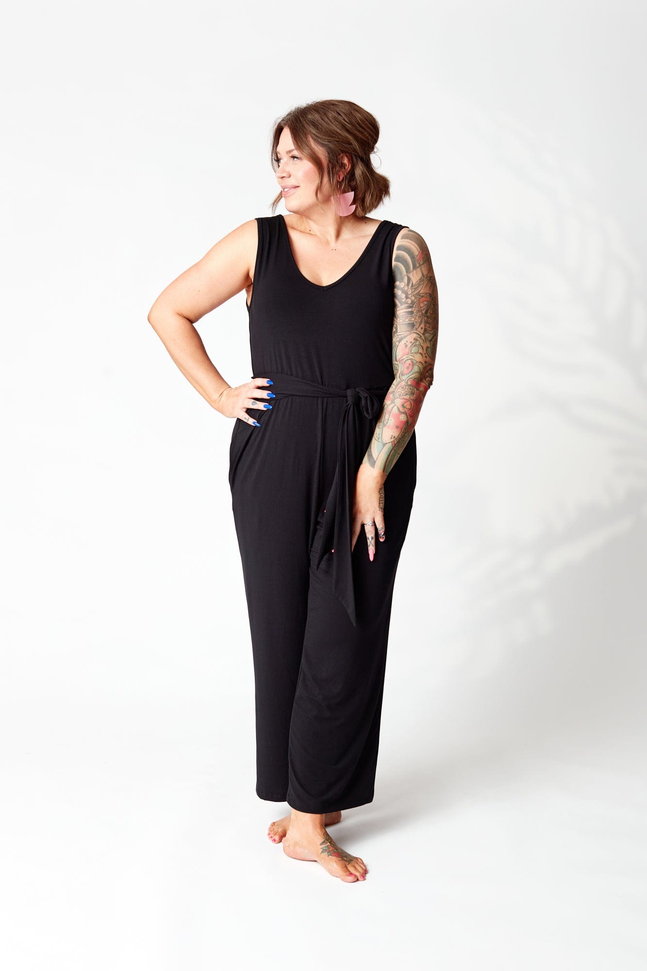 Tank Wide Leg Jumpsuit in Onyx