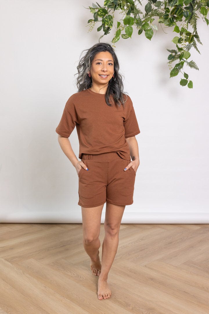 French Terry Shorts in Walnut