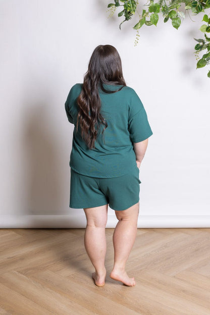 French Terry Shorts in Emerald